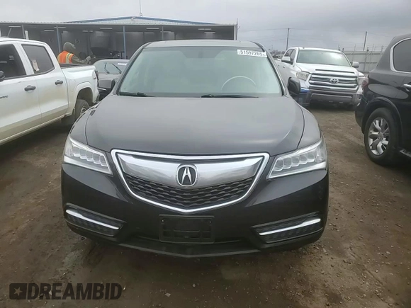2014 Acura MDX with VIN 5FRYD4H27EB047134, listed as a Copart auction lot 51597265 with 170,895 mi miles and Salvage Title. Bid and sale history available at carsss.com. Image 12.