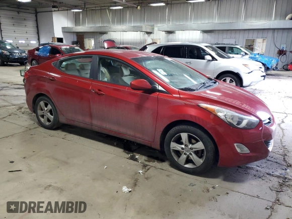 2013 Hyundai Elantra GLS z VIN KMHDH4AE0DU864391, wystawiony jako Copart lot #46890505 z przebiegiem 87 186 mil mil oraz Czysty tytuł • Clean title. Historia ofert i sprzedaży dostępna na DreamBid. Obrazek 4.