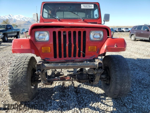 1995 Jeep Wrangler S with VIN 1J4FY19P3SP287072, listed as a Copart auction lot 79582064 with 0 mi miles and Salvage Title. Bid and sale history available at carsss.com. Image 5.