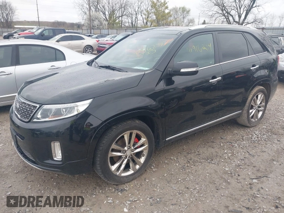 2014 Kia Sorento SX with VIN 5XYKW4A76EG549679, listed as a IAAI auction lot 41916294 with 146,566 mi miles. Bid and sale history available at carsss.com. Image 2.