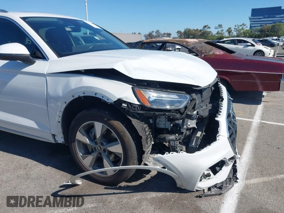 2023 Audi Q5 Premium Plus with VIN WA1BBAFY7P2167227, listed as a IAAI auction lot 42632124 with 17,065 mi miles and . Bid and sale history available at DreamBid. Image 6.