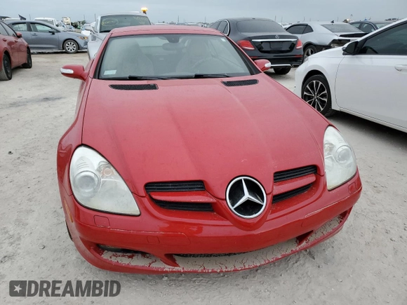 2005 Mercedes-Benz SLK-Class with VIN WDBWK56F45F061321, listed as a Copart auction lot 76955764 with Not Provided miles and Salvage Title. Bid and sale history available at carsss.com. Image 5.