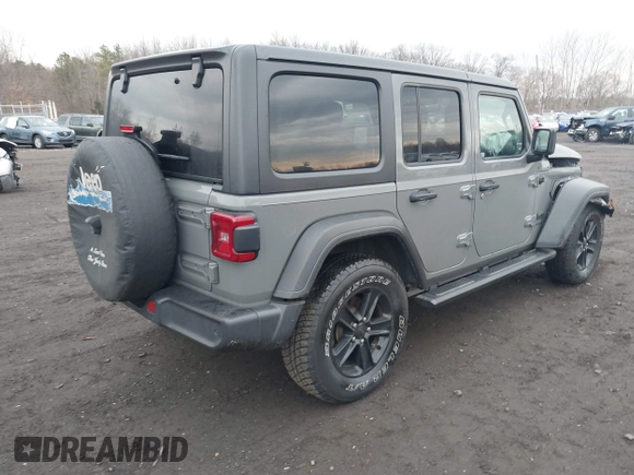 2021 Jeep Wrangler Unlimited Sport S with VIN 1C4HJXDG5MW614688, listed as a IAAI auction lot 41678964 with 89,309 mi miles. Bid and sale history available at carsss.com. Image 4.