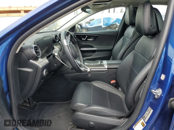 2022 Mercedes-Benz C 300 with VIN W1KAF4GB5NR058602, listed as a Copart auction lot 52290185 with 81,003 mi miles and Salvage title. Bid and sale history available at DreamBid. Image 7.