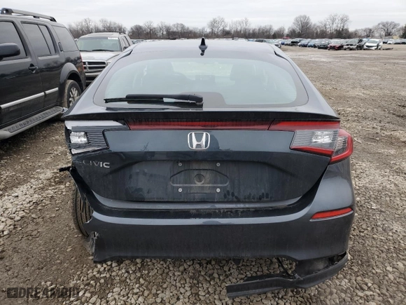 2024 Honda Civic Hatchback EX-L with VIN 19XFL1H77RE001174, listed as a Copart auction lot 44902495 with 19,311 mi miles and Salvage Title. Bid and sale history available at carsss.com. Image 6.