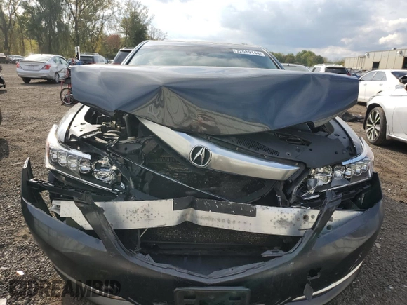 2014 Acura RLX Tech Pkg with VIN JH4KC1F54EC000323, listed as a Copart auction lot 72689144 with 0 mi miles and Salvage Title. Bid and sale history available at carsss.com. Image 5.
