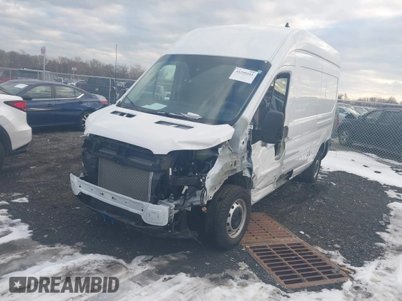 2023 Ford Transit Cargo with VIN 1FTBW1X83PKC09336, listed as a IAAI auction lot 41299101 with 10,551 mi miles and . Bid and sale history available at DreamBid. Image 2.