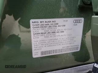 2022 Audi Q5 S line Premium Plus with VIN WA1EAAFY9N2040654, listed as a Copart auction lot 58979185 with 35,546 mi miles and Salvage title. Bid and sale history available at DreamBid. Image 15.