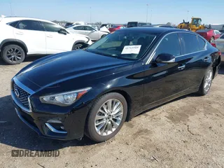 2021 Infiniti Q50 3.0t LUXE with VIN JN1EV7BP8MM700070, listed as a IAAI auction lot 41713519 with 75,333 mi miles. Bid and sale history available at carsss.com. Image 2.