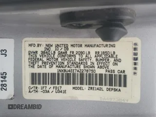 2010 Toyota Corolla with VIN 1NXBU4EE7AZ278750, listed as a Copart auction lot 53938585 with 264,427 mi miles and Clean Title. Bid and sale history available at carsss.com. Image 12.