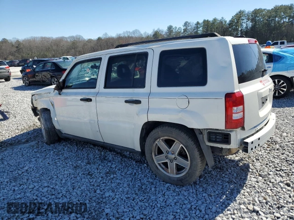 2007 Jeep Patriot Sport with VIN 1J8FT28W07D398750, listed as a Copart auction lot 44977885 with 212,185 mi miles and Non Repairable. Bid and sale history available at DreamBid. Image 2.