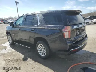 2021 Chevrolet Tahoe LT with VIN 1GNSCNKDXMR120507, listed as a Copart auction lot 46059805 with 37,745 mi miles and Salvage Title. Bid and sale history available at carsss.com. Image 2.