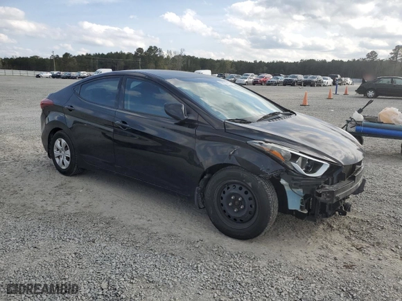 2016 Hyundai Elantra SE with VIN KMHDH4AE6GU601892, listed as a Copart auction lot 50625415 with 143,090 mi miles and Salvage Title. Bid and sale history available at carsss.com. Image 4.