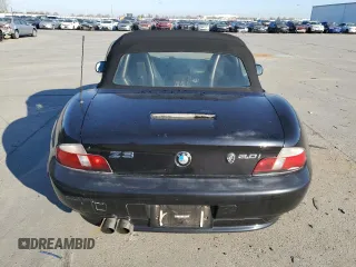 2001 BMW Z3 3.0i with VIN WBACN53441LJ56386, listed as a Copart auction lot 89152745 with 134,384 mi miles and Salvage Title. Bid and sale history available at carsss.com. Image 6.