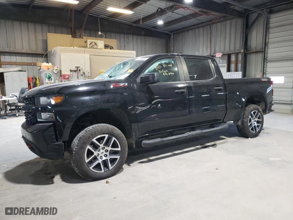 2019 Chevrolet Silverado 1500 Custom Trail Boss with VIN 3GCPYCEH7KG186125, listed as a Copart auction lot 82405034 with 67,095 mi miles and Salvage Title. Bid and sale history available at carsss.com. Image 1.