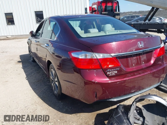 2015 Honda Accord LX with VIN 1HGCR2F38FA024227, listed as a IAAI auction lot 41746016 with 66,718 mi miles. Bid and sale history available at carsss.com. Image 3.