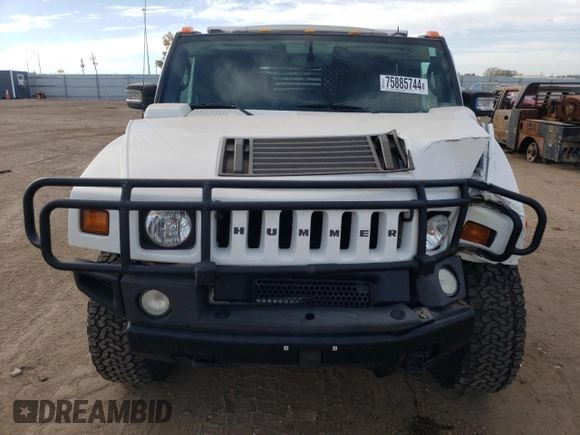 2005 Hummer H2 SUV with VIN 5GRGN23U45H125469, listed as a Copart auction lot 75885744 with 0 mi miles and Salvage Title. Bid and sale history available at carsss.com. Image 5.