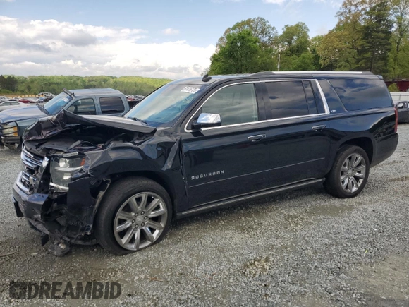 2015 Chevrolet Suburban LTZ with VIN 1GNSKKKC4FR119803, listed as a Copart auction lot 51416775 with 135,366 mi miles and Salvage Title. Bid and sale history available at DreamBid. Image 1.