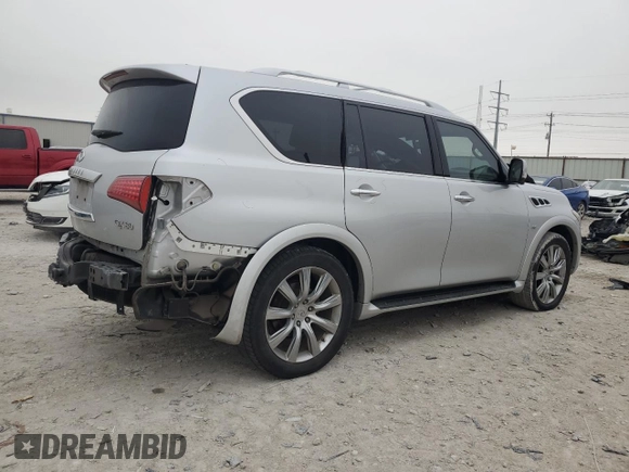 2014 Infiniti QX80 with VIN JN8AZ2NF5E9554886, listed as a Copart auction lot 78691984 with 146,851 mi miles and Salvage Title. Bid and sale history available at carsss.com. Image 3.
