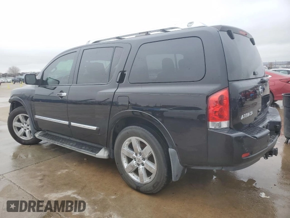 2014 Nissan Armada Platinum z VIN 5N1BA0NF5EN601168, wystawiony jako Copart lot #44590395 z przebiegiem Nie podano mil oraz Szkoda całkowita • Salvage title. Historia ofert i sprzedaży dostępna na DreamBid. Obrazek 2.