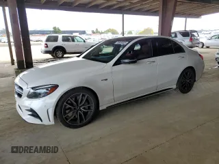 2020 Mercedes-Benz C 43 AMG with VIN 55SWF6EB6LU332227, listed as a Copart auction lot 46474325 with 93,148 mi miles and Salvage Title. Bid and sale history available at carsss.com. Image 1.