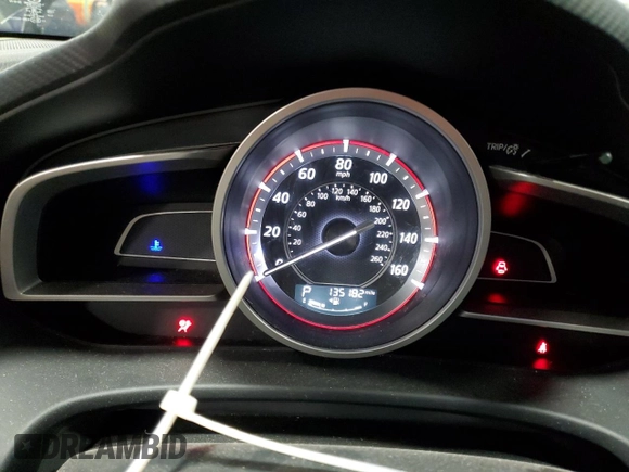 2015 Mazda 3 i SV with VIN JM1BM1T77F1273127, listed as a Copart auction lot 50403795 with 135,182 mi miles and Salvage Title. Bid and sale history available at carsss.com. Image 9.