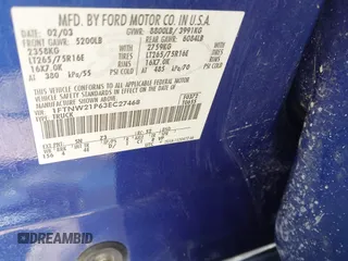 2003 Ford F-250 XL с VIN 1FTNW21P63EC27468, выставлен на аукционе IAAI как лот 42819129 с пробегом 200 910 миль миль и . История ставок и продаж доступна на DreamBid. Изображение 9.