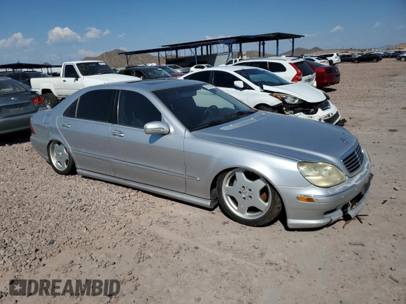 2002 Mercedes-Benz S 5.0L with VIN WDBNG75J12A276579, listed as a Copart auction lot 69104334 with Not Provided miles and Clean Title. Bid and sale history available at carsss.com. Image 4.