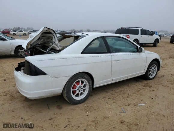 2001 Honda Civic EX with VIN 1HGEM22901L101526, listed as a Copart auction lot 43346935 with 240,594 mi miles and Salvage Title. Bid and sale history available at carsss.com. Image 3.