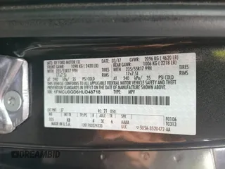 2017 Ford Escape SE with VIN 1FMCU0GD6HUD48718, listed as a Copart auction lot 55395555 with 120,866 mi miles and Clean Title. Bid and sale history available at carsss.com. Image 10.