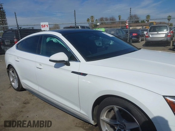 2019 Audi A5 Sportback Premium with VIN WAUDNCF55KA023971, listed as a IAAI auction lot 41590436 with 78,824 mi miles. Bid and sale history available at carsss.com. Image 14.