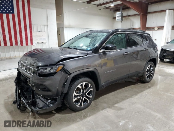 2022 Jeep Compass Limited z VIN 3C4NJDCB6NT188668, wystawiony jako Copart lot #51358705 z przebiegiem 64 935 mil mil oraz Szkoda całkowita • Salvage title. Historia ofert i sprzedaży dostępna na DreamBid. Obrazek 1.