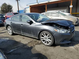 2015 Mazda 6 i Touring with VIN JM1GJ1V54F1197652, listed as a Copart auction lot 45919685 with 74,900 mi miles and Salvage Title. Bid and sale history available at DreamBid. Image 4.