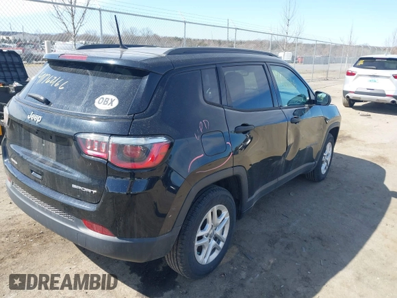 2018 Jeep Compass Sport with VIN 3C4NJCAB1JT301868, listed as a IAAI auction lot 41762166 with 119,933 mi miles. Bid and sale history available at carsss.com. Image 4.