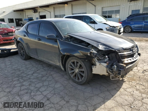 2014 Dodge Avenger SE with VIN 1C3CDZAB5EN188972, listed as a Copart auction lot 53466165 with 158,326 mi miles and Salvage Title. Bid and sale history available at DreamBid. Image 4.