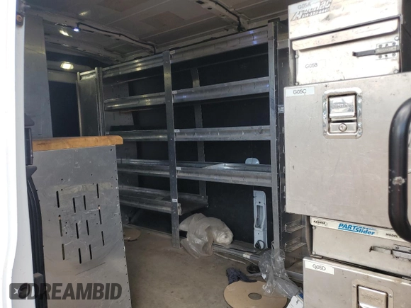 2015 Ford Transit Cargo with VIN 1FTNR2CM2FKB24077, listed as a Copart auction lot 57963285 with 239,419 mi miles and Salvage title. Bid and sale history available at DreamBid. Image 10.
