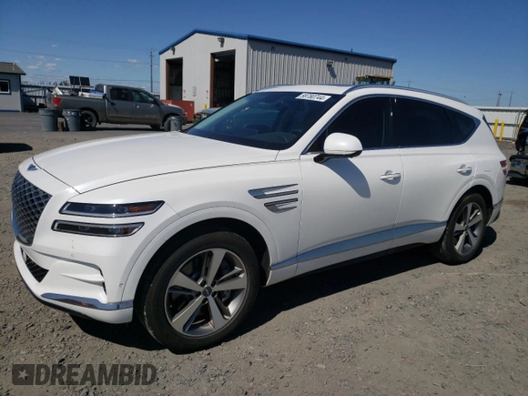 2022 Genesis GV80 with VIN KMUHBDSB6NU096569, listed as a Copart auction lot 58780744 with 17,642 mi miles and Salvage title. Bid and sale history available at DreamBid. Image 1.