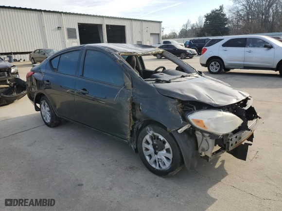 2014 Nissan Versa S Plus with VIN 3N1CN7AP7EL849221, listed as a Copart auction lot 46406345 with 205,583 mi miles and Salvage Title. Bid and sale history available at carsss.com. Image 4.