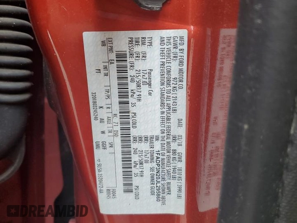 2018 Ford Focus Titanium с VIN 1FADP3N20JL295860, выставлен на аукционе Copart как лот 56650395 с пробегом 98 304 миль миль и Списание • Salvage title. История ставок и продаж доступна на DreamBid. Изображение 12.