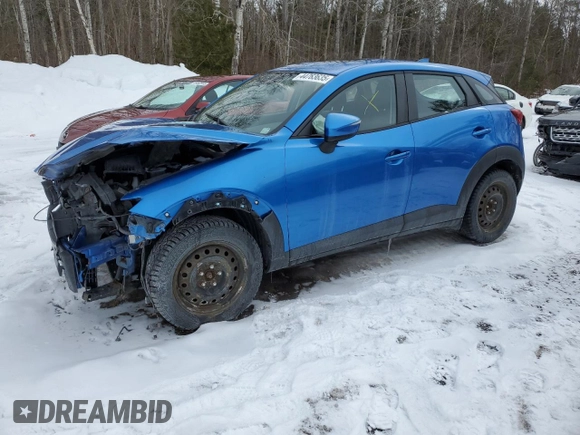 2016 Mazda CX-3 Touring z VIN JM1DKBC77G0100588, wystawiony jako Copart lot #44763635 z przebiegiem 164 613 mil mil oraz Szkoda całkowita • Salvage title. Historia ofert i sprzedaży dostępna na DreamBid. Obrazek 1.