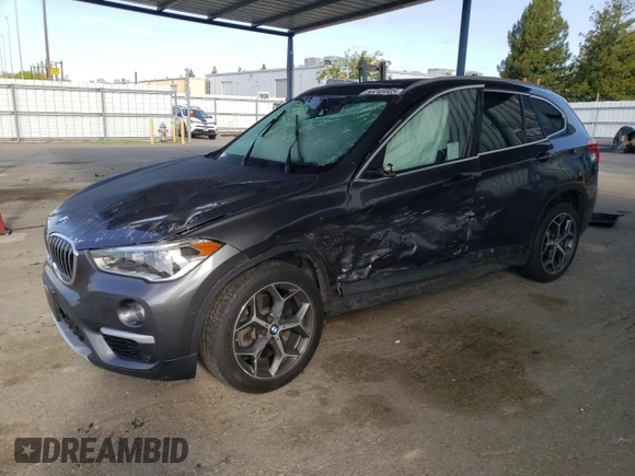 2017 BMW X1 sDrive28i with VIN WBXHU7C34HP924730, listed as a Copart auction lot 52245005 with 0 mi miles and Salvage Title. Bid and sale history available at carsss.com. Image 1.