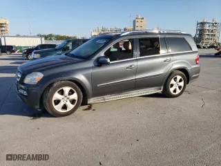 2010 Mercedes-Benz GL-Class GL 450 with VIN 4JGBF7BE8AA576855, listed as a Copart auction lot 52934385 with 161,129 mi miles and Salvage Title. Bid and sale history available at carsss.com. Image 1.