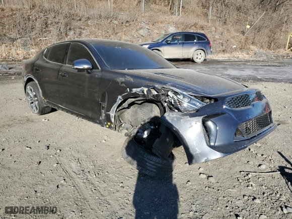 2021 Kia Stinger GT1 with VIN KNAE45LC8M6094528, listed as a Copart auction lot 87195754 with 38,988 mi miles and Salvage Title. Bid and sale history available at carsss.com. Image 4.