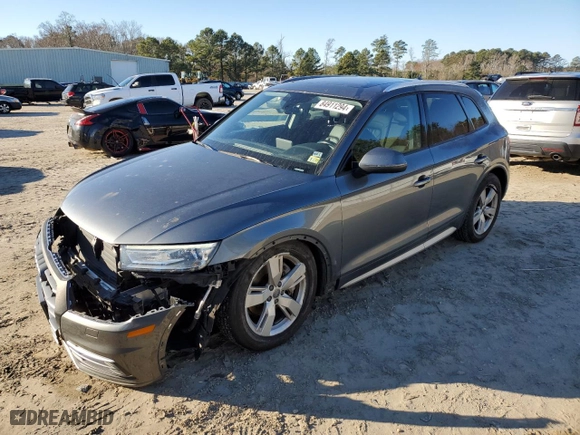 2018 Audi Q5 Premium with VIN WA1ANAFY7J2017368, listed as a Copart auction lot 84911294 with 95,607 mi miles and Salvage Title. Bid and sale history available at carsss.com. Image 1.