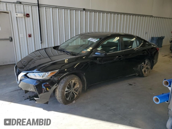 2022 Nissan Sentra SV with VIN 3N1AB8CV3NY206885, listed as a Copart auction lot 50695795 with 56,789 mi miles and Salvage Title. Bid and sale history available at DreamBid. Image 1.