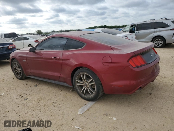 2015 Ford Mustang GT with VIN 1FA6P8CF9F5418062, listed as a Copart auction lot 52352075 with 47,464 mi miles and Salvage Title. Bid and sale history available at carsss.com. Image 2.