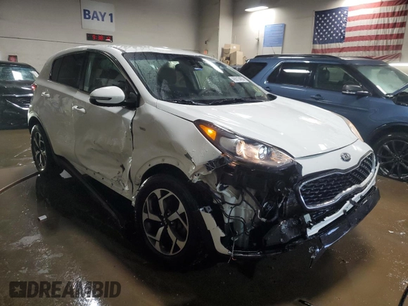 2020 Kia Sportage LX with VIN KNDPMCAC6L7806031, listed as a Copart auction lot 48813455 with 48,230 mi miles and Salvage Title. Bid and sale history available at carsss.com. Image 4.