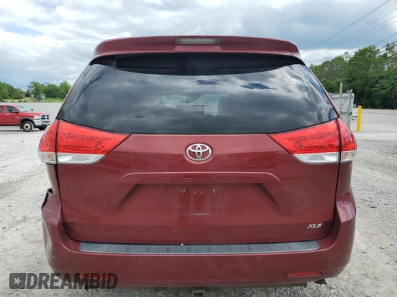 2011 Toyota Sienna XLE AAS with VIN 5TDYK3DC8BS115982, listed as a Copart auction lot 57791955 with 275,440 mi miles and Non repairable. Bid and sale history available at DreamBid. Image 6.