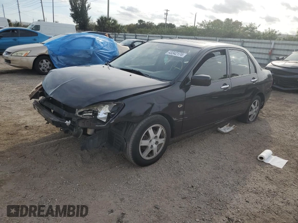 2006 Mitsubishi Lancer ES with VIN JA3AJ26E86U068501, listed as a Copart auction lot 43342174 with 146,621 mi miles and Salvage Title. Bid and sale history available at carsss.com. Image 1.
