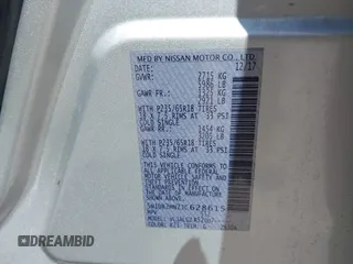 2018 Nissan Pathfinder SL with VIN 5N1DR2MN2JC628615, listed as a IAAI auction lot 41881932 with 122,404 mi miles. Bid and sale history available at carsss.com. Image 9.